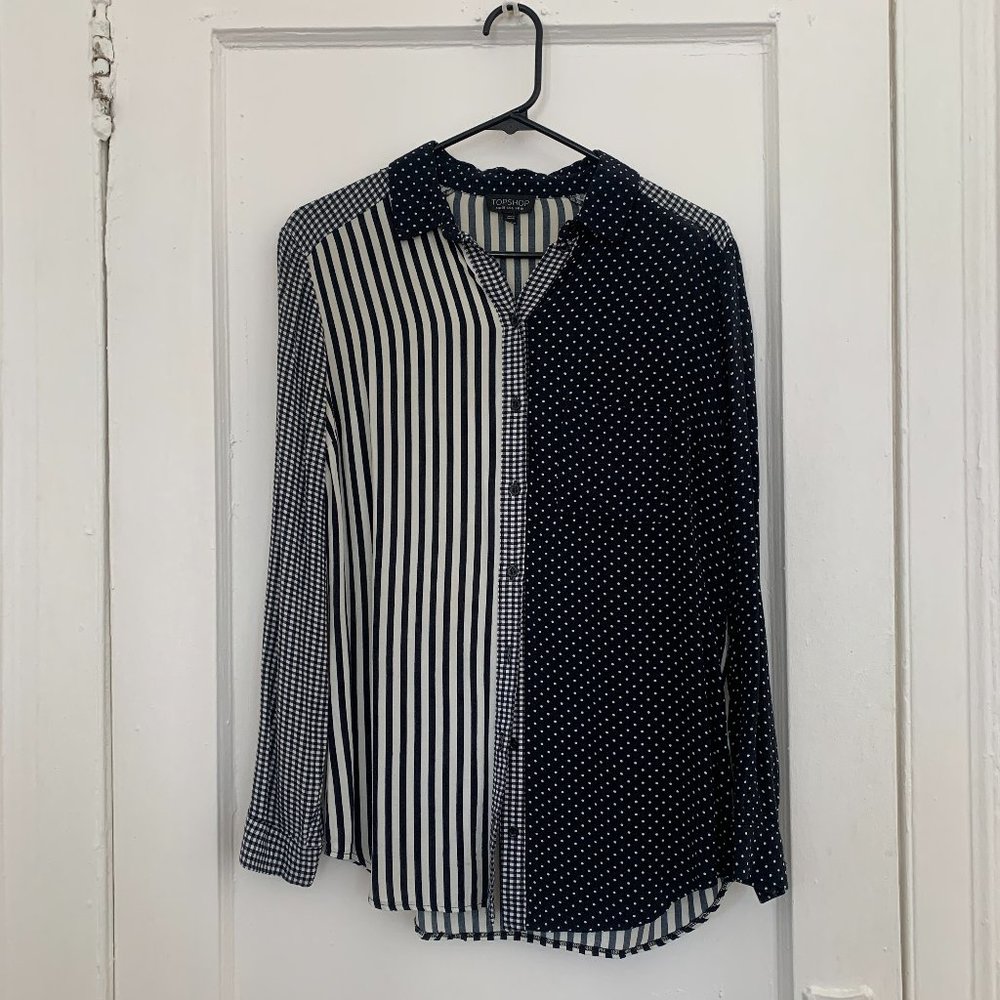 Topshop patterned button-down